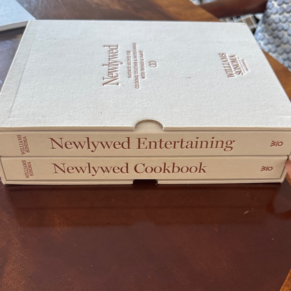 Williams Sonoma Cream Newlywed Cookbook Set